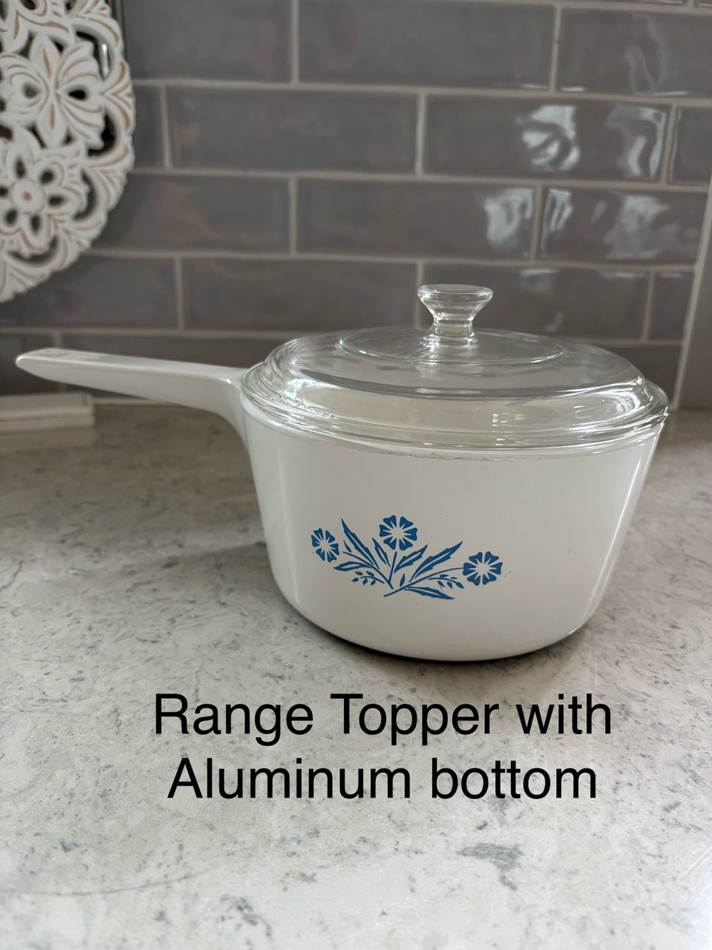 CorningWare Range Toppers 1 1/2 quart Aluminum bottom